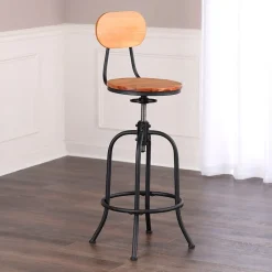 Adjustable Swivel Stool with Back