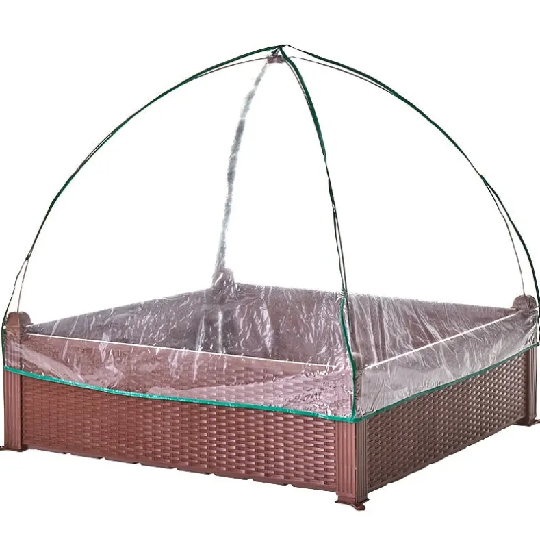 All-Weather Raised Garden Bed with Greenhouse Cover for Plants
