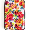 Aluminum Card Holder Hard Shell Floral