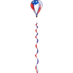 Americana Air Balloon Windsock Red, White, and Blue
