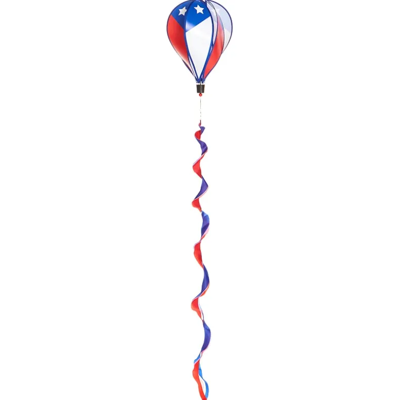 Americana Air Balloon Windsock Red, White, and Blue