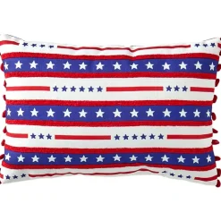 Americana Embroidered Accent Pillow