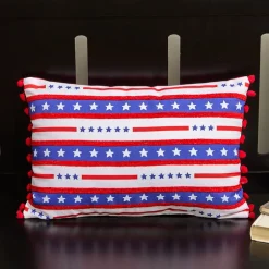 Americana Embroidered Accent Pillow