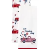 Americana Kitchen Towels Embroidered Set of 2