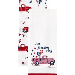 Americana Kitchen Towels Embroidered Set of 2