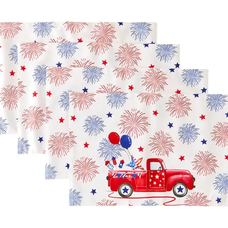 Americana Red Truck Placemats, Set of 4