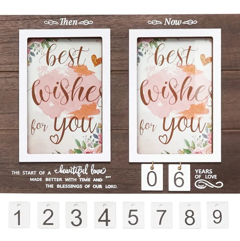 Anniversary Then And Now Photo Frame With 4" x 6" Frame