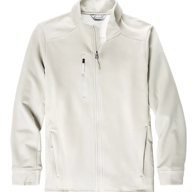 Aspire Men's Brushback Fleece Jacket Off-White