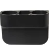 Auto Seat Gap 2 Cup Holder With Storage Holder Black Plastic