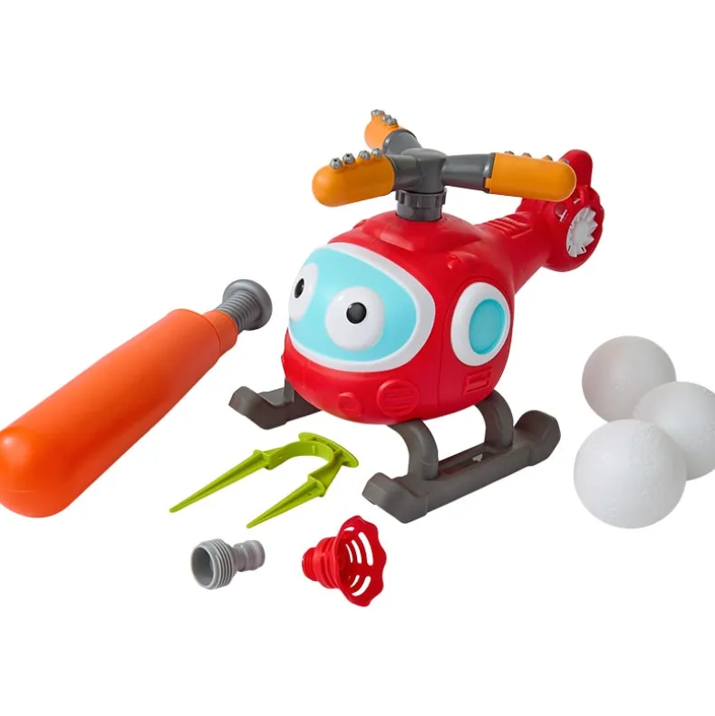 Baseball Helicopter Water Sprinkler 2-In-1 Outdoor Lawn Game Play Set