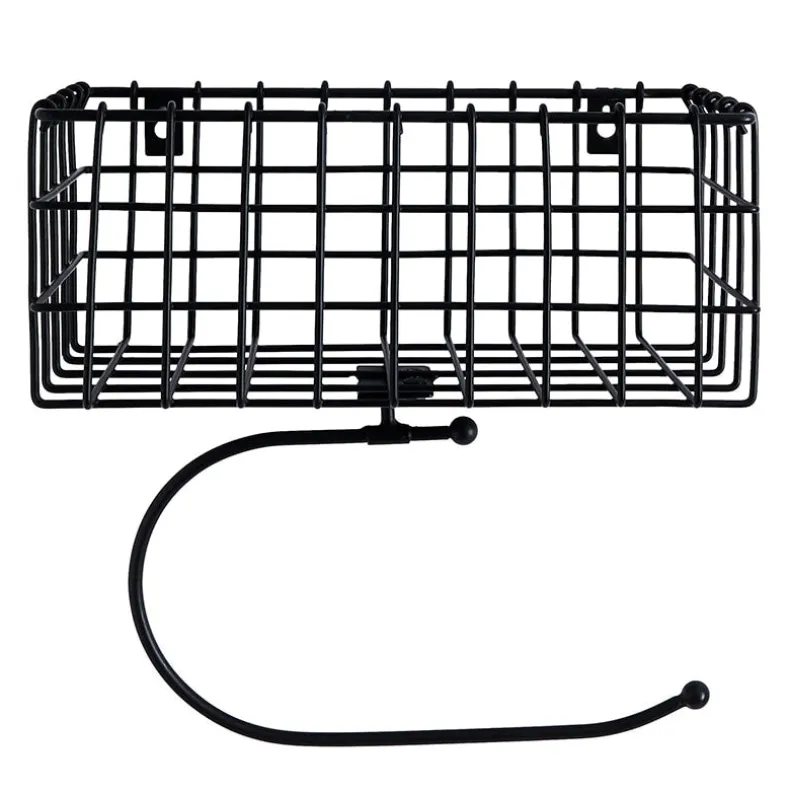 Bathroom Toilet Paper Holder or Towel Holder with Storage Shelf