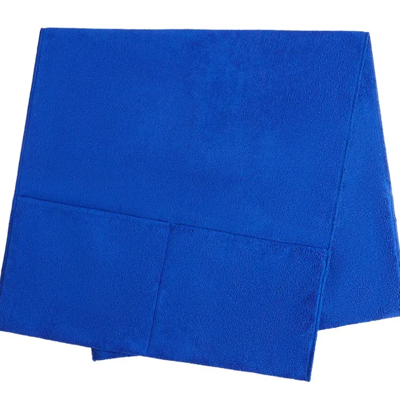Beach Lounge Chair Cover Towel with Side Storage Pockets
