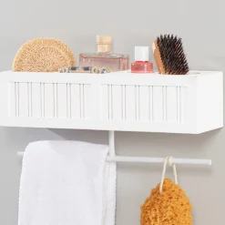 Beauty Wall Shelf with Towel Bar