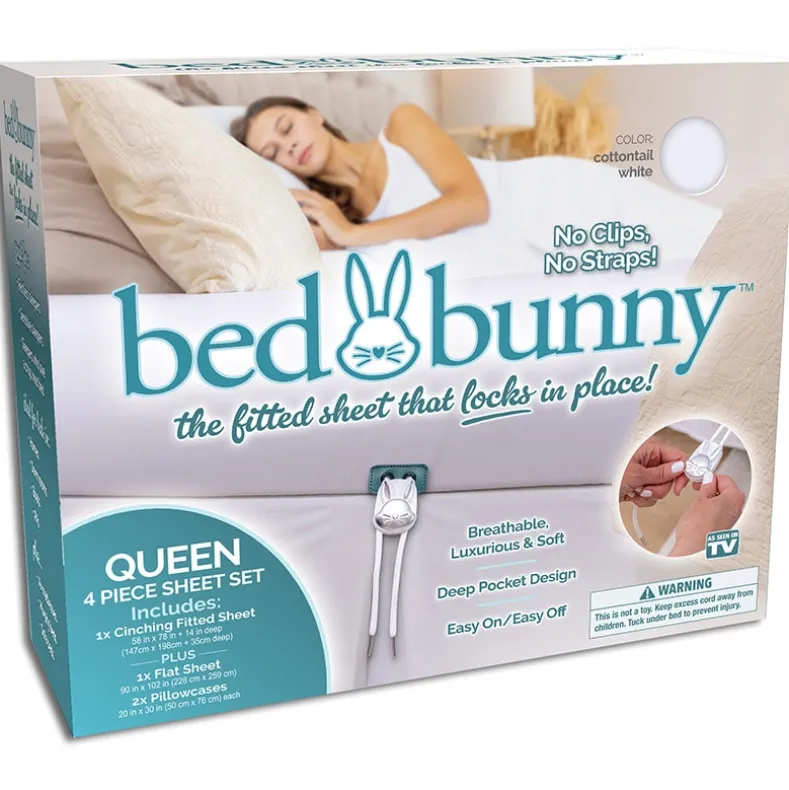Bed Bunny™ Fitted Queen Sheet Set, Soft, Anti-Wrinkle, Stain Resistant