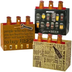 Beer Bottle Gift Bag Set - 3-Pk.