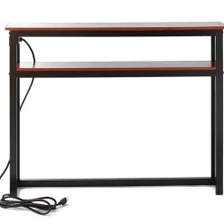 Behind-the-Sofa Long and Narrow Console Table with USB Port and Outlet