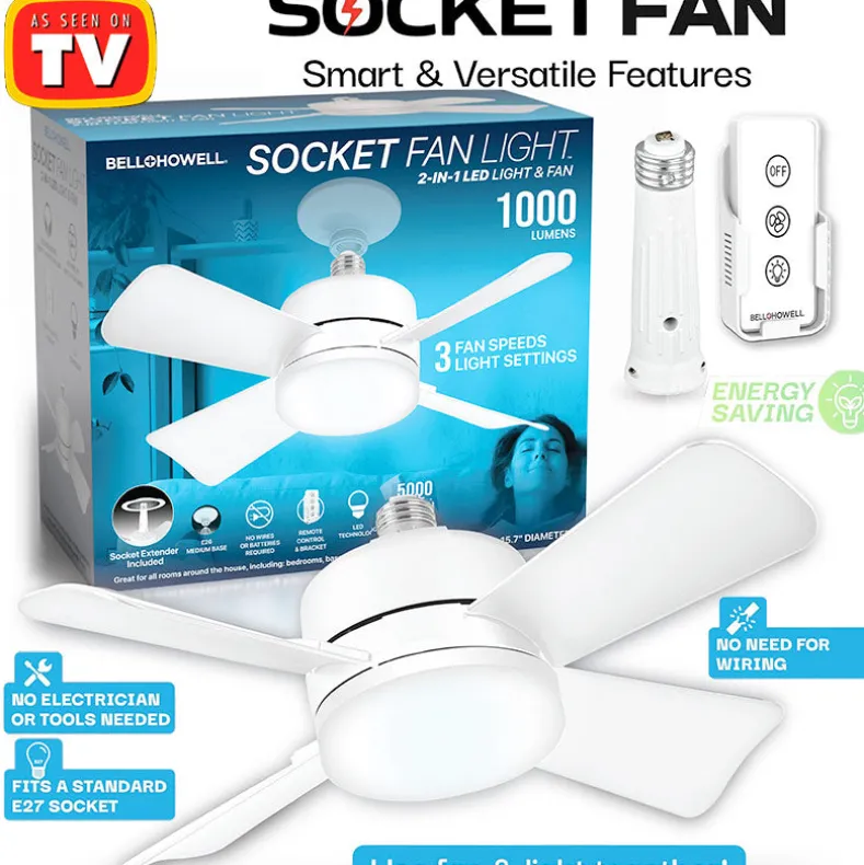 Bell+Howell® Socket Fan Light