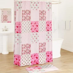 Berry Bloom Shower Curtain or Memory Foam Bath Rug
