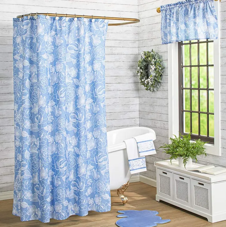 Blue Floral Bath Collection
