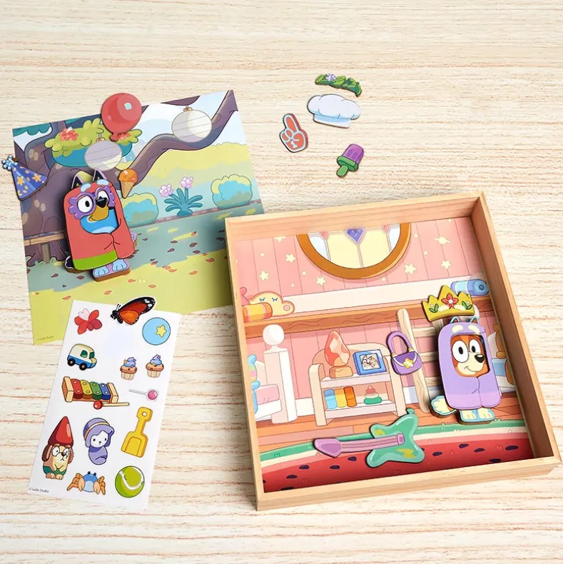Bluey Magnetic Wooden Playset - Spark Creativity with 18-Pc. Set