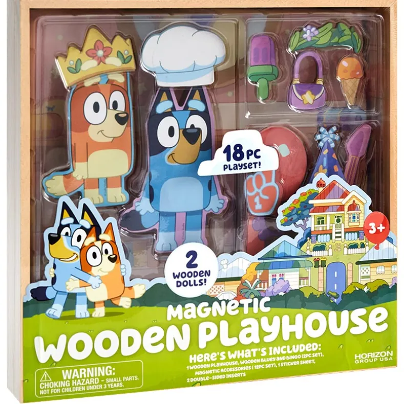 Bluey Magnetic Wooden Playset - Spark Creativity with 18-Pc. Set