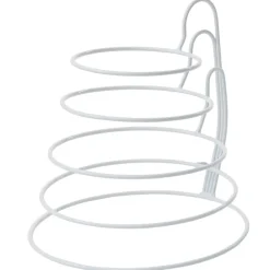 Bowl Holder Rack Metal Mixing Bowl Organizer White 4-Tier