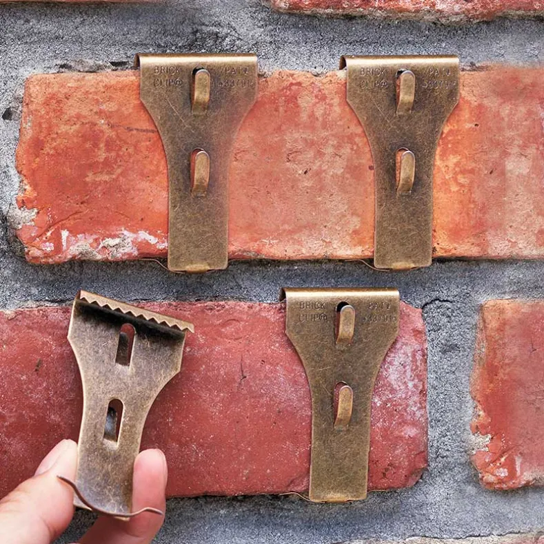 Brick or Siding Clips-Secure, Repositionable, for Indoor/Outdoor Use