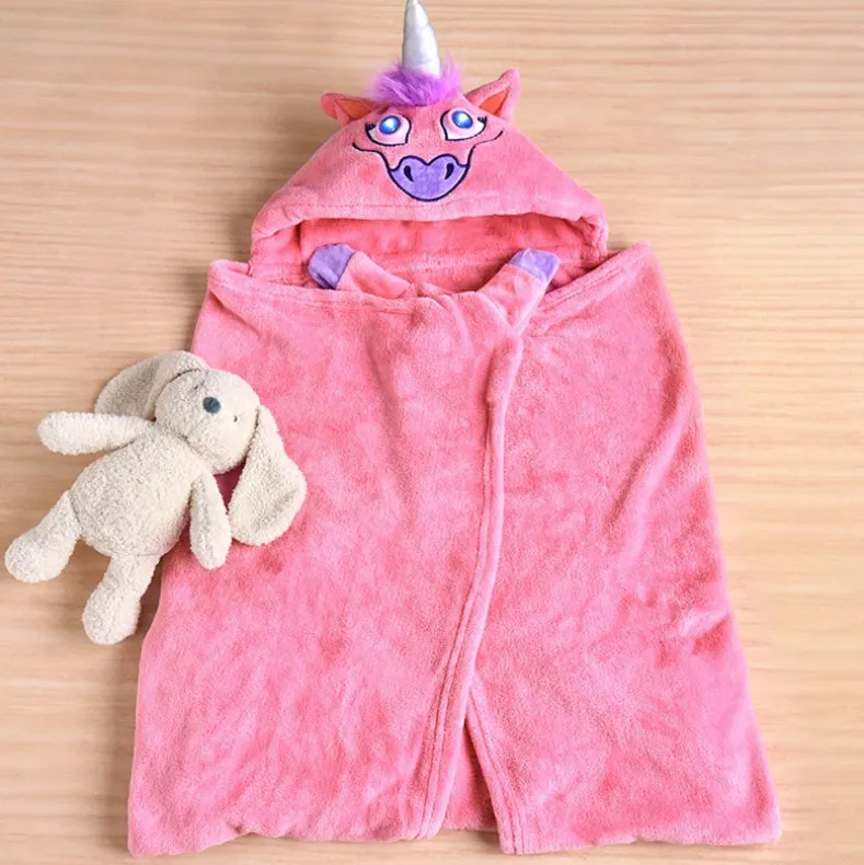 Bright Eyes™ Unicorn Blanket - Hooded Fleece with LED Eyes