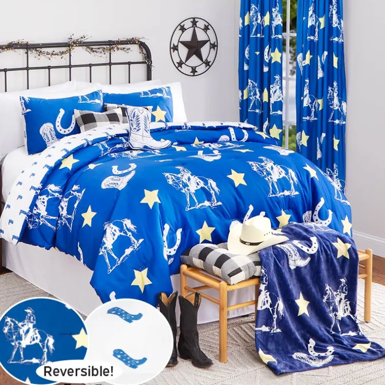 Buckaroo Cowboy Full/Queen or King Comforter Set, or Decorative Pillow