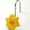 Buffalo Plaid Green Valance or Daffodil Shower Hooks Set of 12