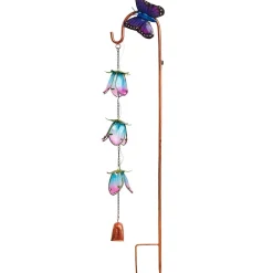 Butterfly Cascading Flower Solar Stake