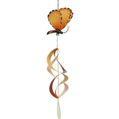 Butterfly Wind Spinner Orange or Blue