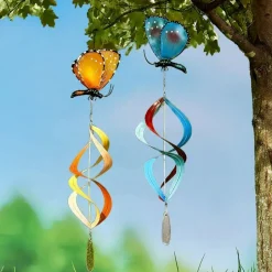 Butterfly Wind Spinner Orange or Blue
