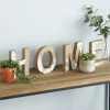Carved Wood Home Letters with Floral Designs