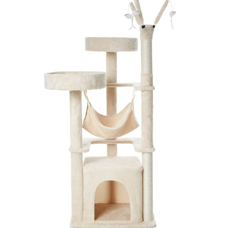 Cat Indoor Multifunction Play Tree With Perches Hammock Sisal Posts