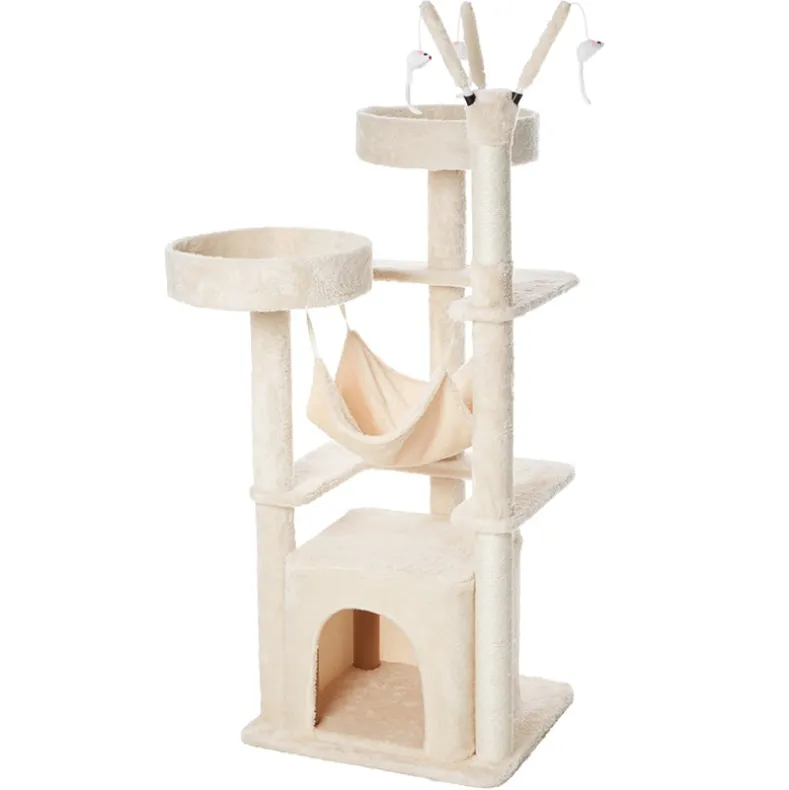 Cat Indoor Multifunction Play Tree With Perches Hammock Sisal Posts