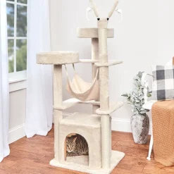 Cat Indoor Multifunction Play Tree With Perches Hammock Sisal Posts