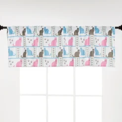Cat Paw Print Shower Curtain or Valance