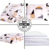 Cat's Life Reversible King Complete Comforter Set