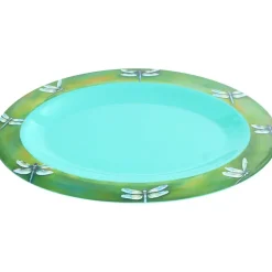 Charming Green Dragonfly Serving Platter in Melamine