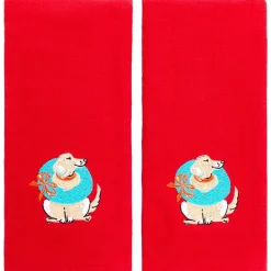 Christmas Dogs Shower Curtain, Bath Rug, Hand Towels, Valance, or Hooks