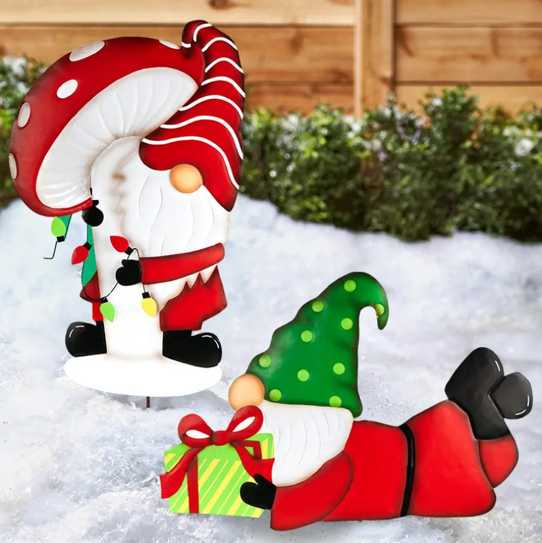 Christmas Gnome Garden Stake