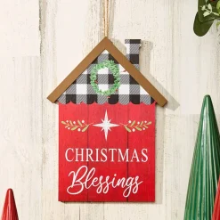 Christmas Hanging Home Sentiment Wall Decor - Blessings or Christmas