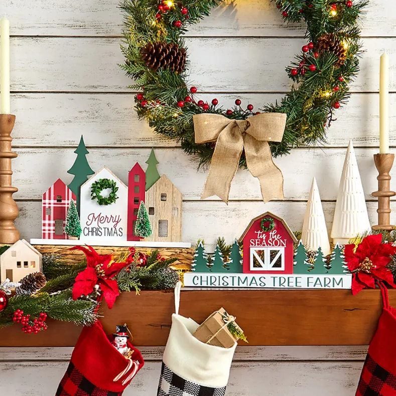 Christmas Wooden Tree Farm Tabletop Decor