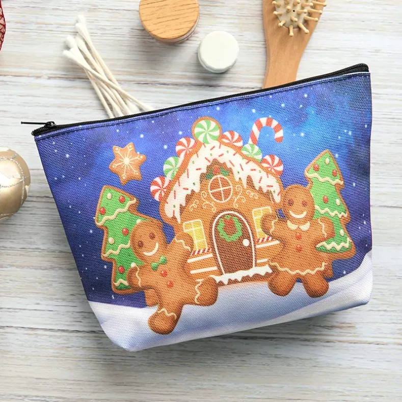 Christmas Zipper Pouch - Snowman or Gingerbread