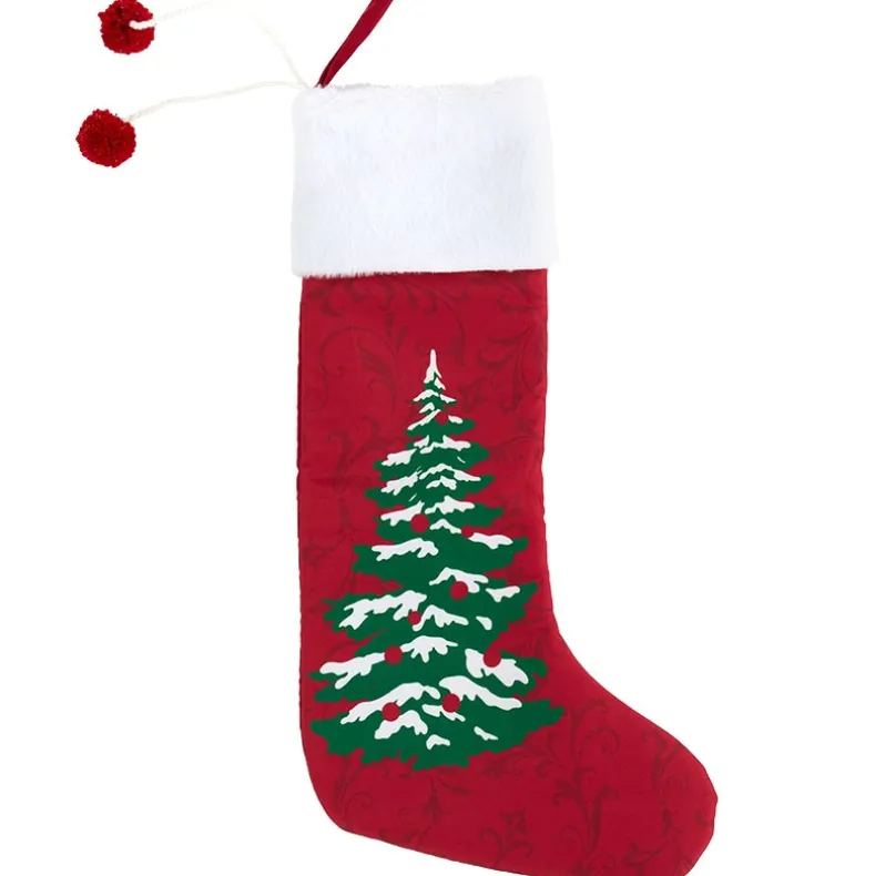 Classic Holiday Christmas Tree Stocking