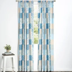 Coastal Coral Patch Window Panel 50" x 63" or 50" x 84"
