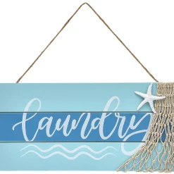 Coastal Laundry Collection - Wood Wall-Mounted Sign