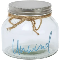 Coastal Laundry Storage Glass Jar