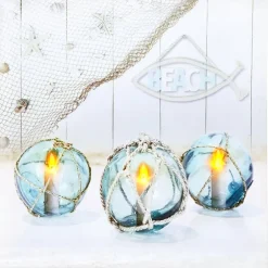 Coastal Lighted Canvas Wall Art - Buoys, Candle, or Coastal